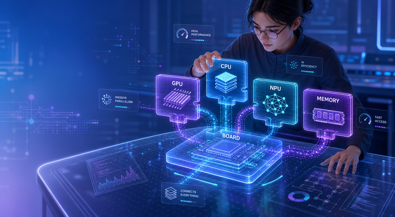 Hardware components explained: CPUs, GPUs, NPUs, memory and boards