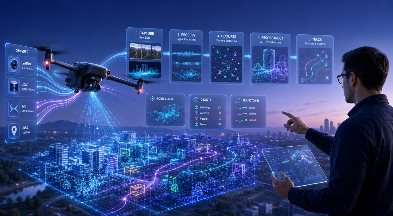 How computer vision works: from sensors to 3D tracking and drones